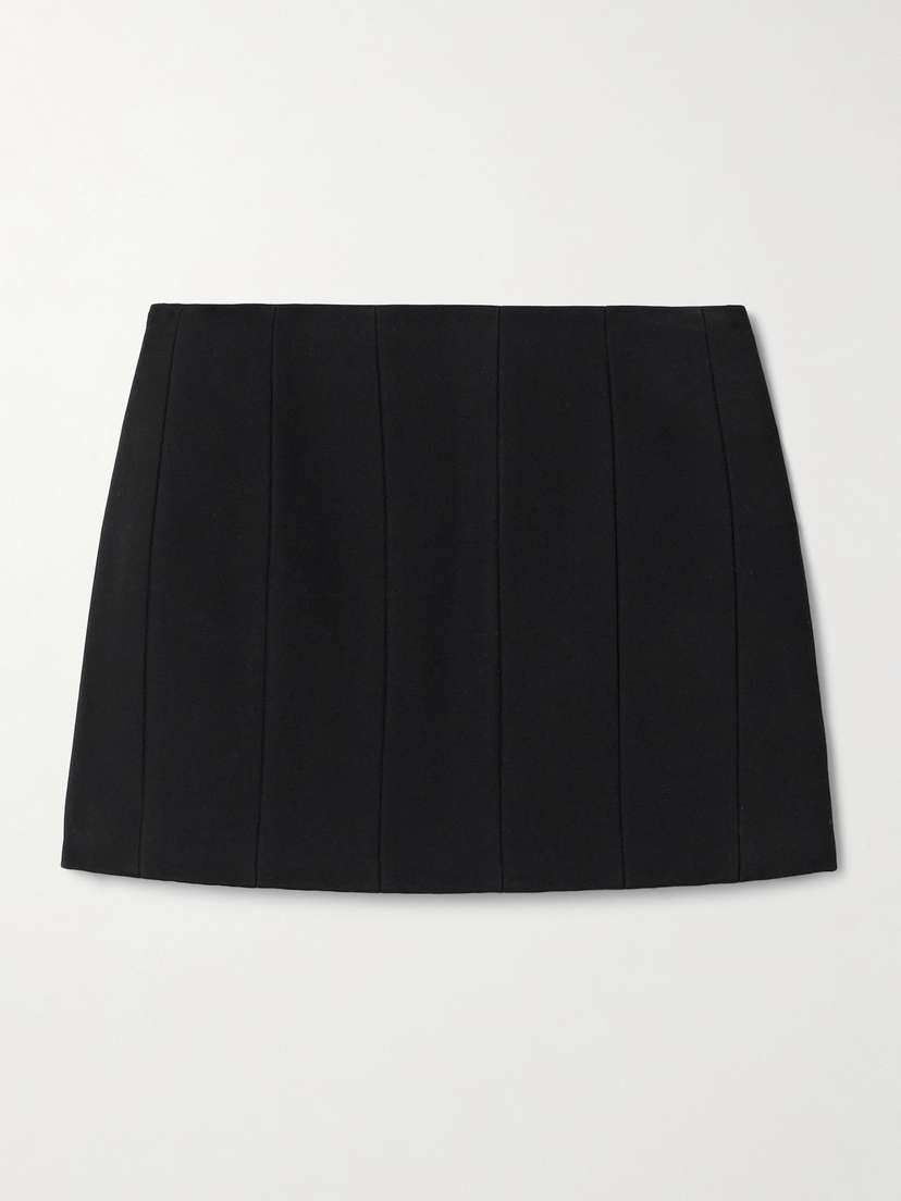 Khaite Meelar Paneled Woven Mini Skirt