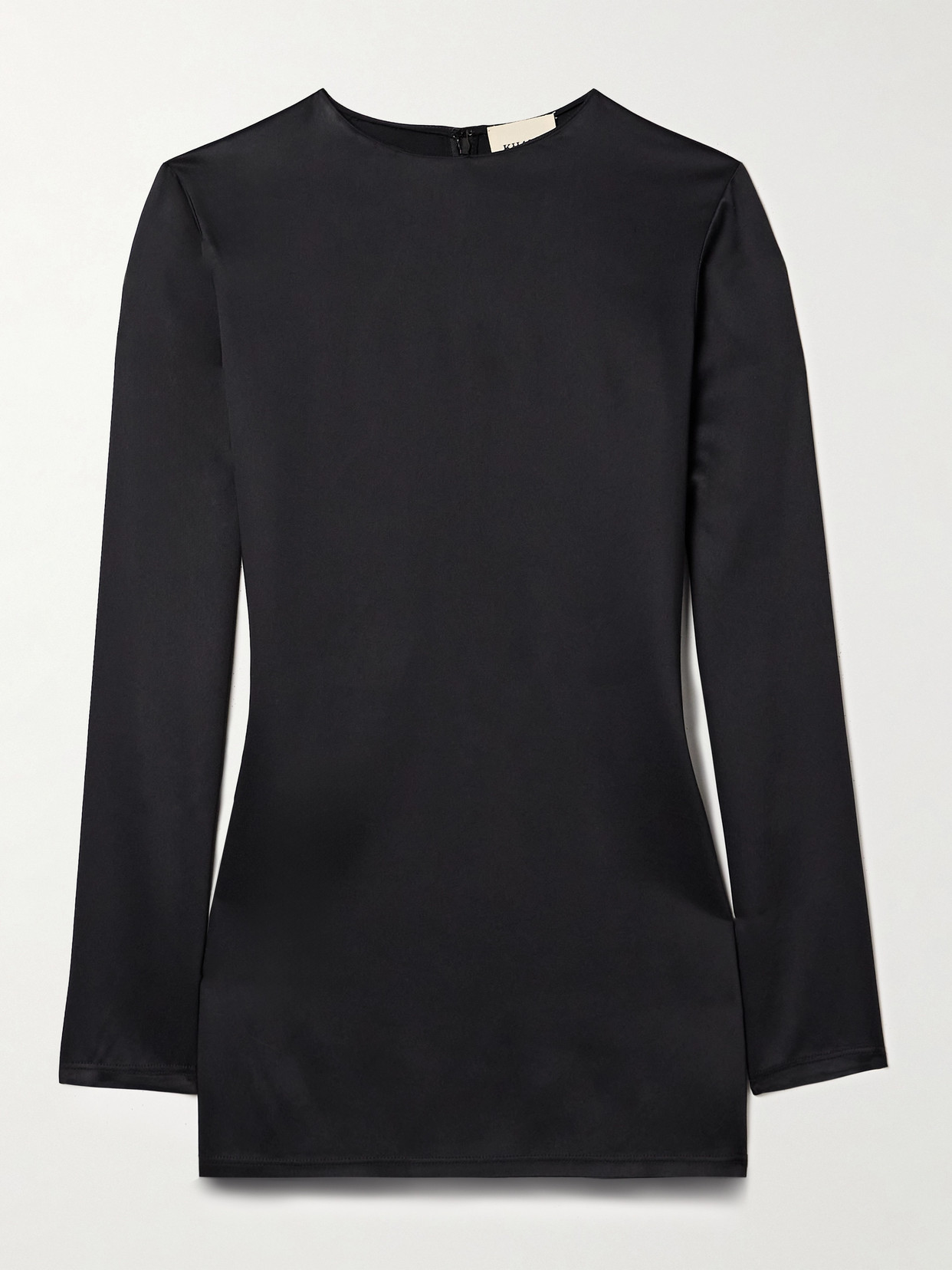Khaite Mahni Crepe Satin Top In Black