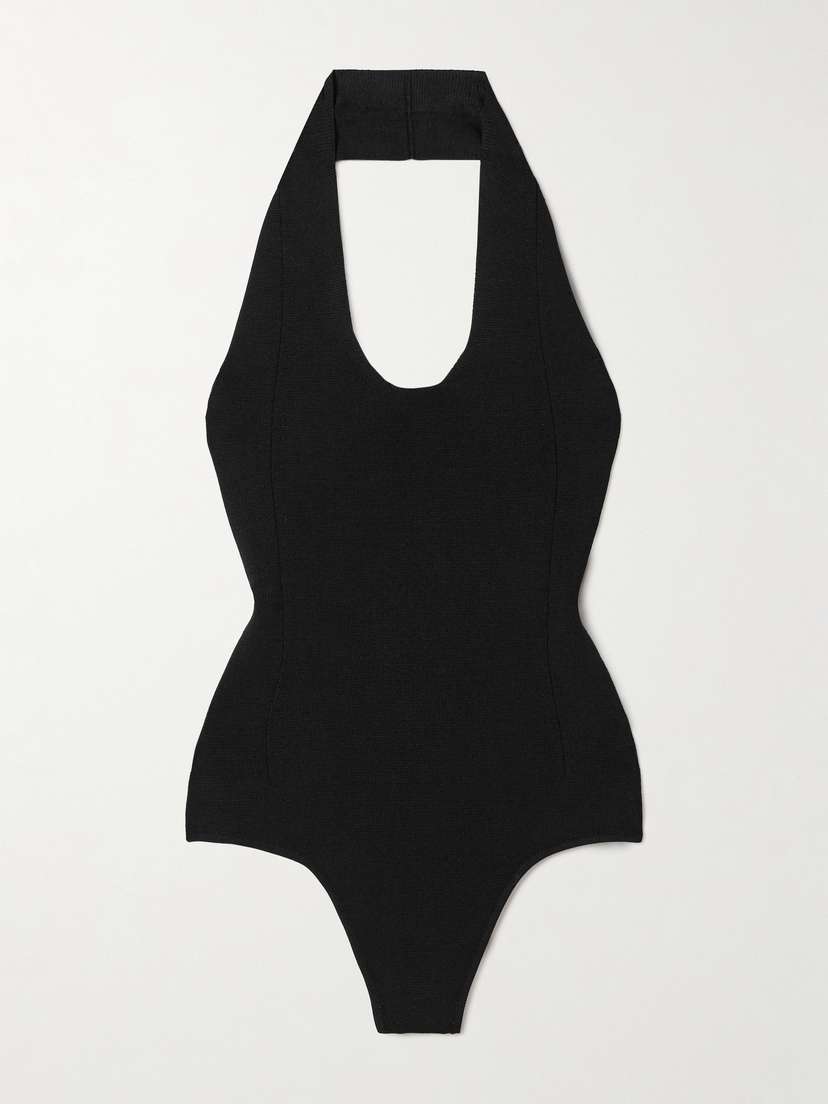 Khaite Toto Stretch-knit Halterneck Bodysuit