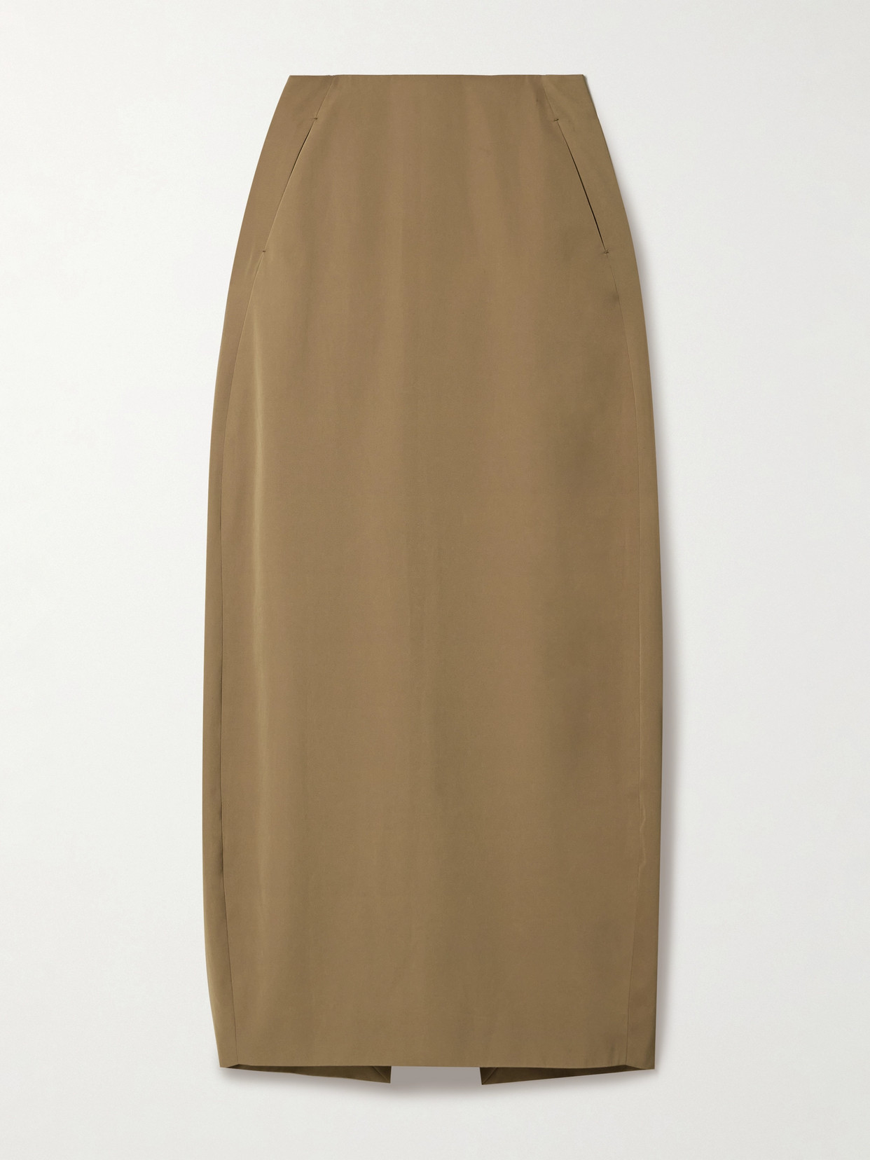 Khaite Lauson Twill Maxi Skirt In Brown