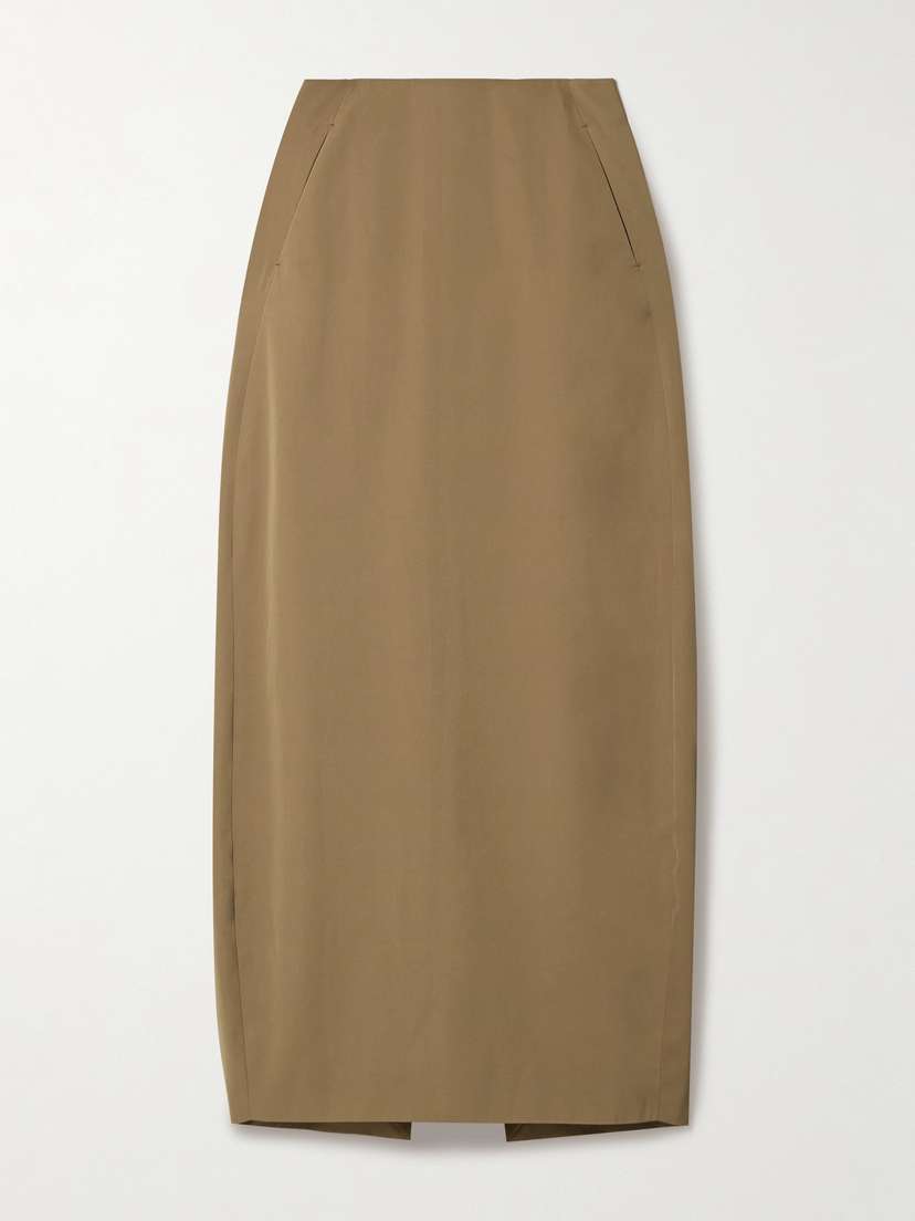 Khaite Lauson Twill Maxi Skirt