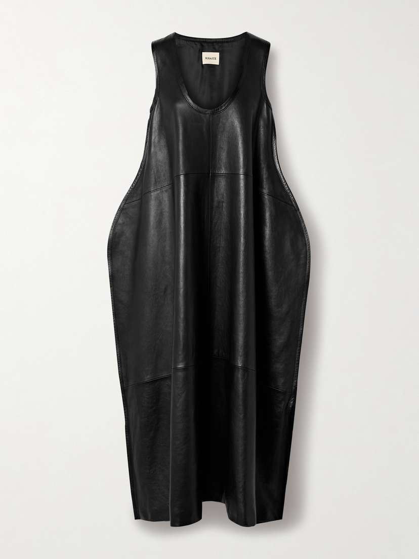 Khaite — Coli leather midi dress