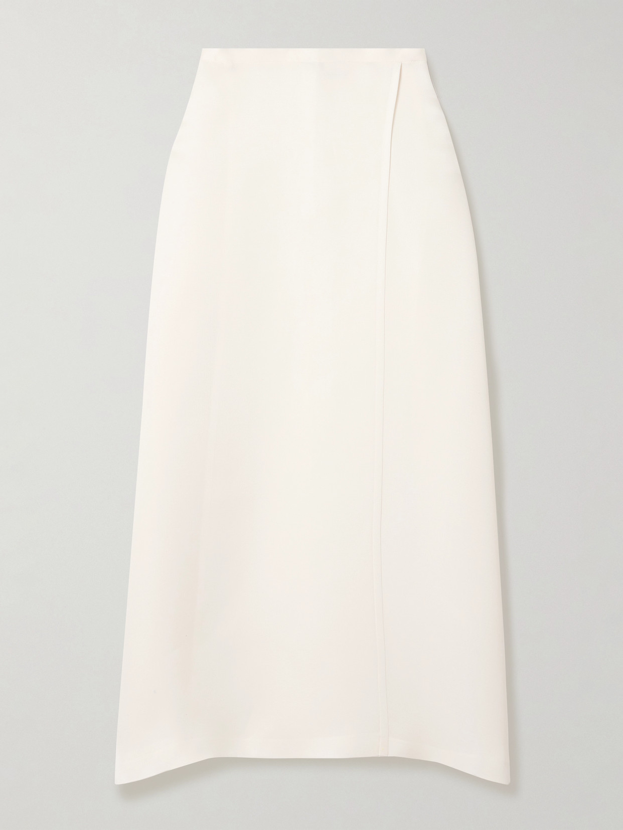 KHAITE - Mila Wrap-effect Silk-gazar Maxi Skirt - White