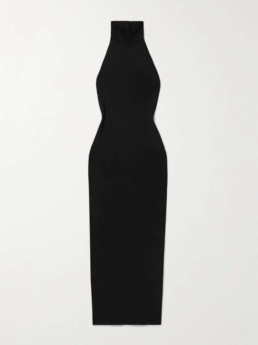 Khaite — Suzanne jersey halterneck midi dress