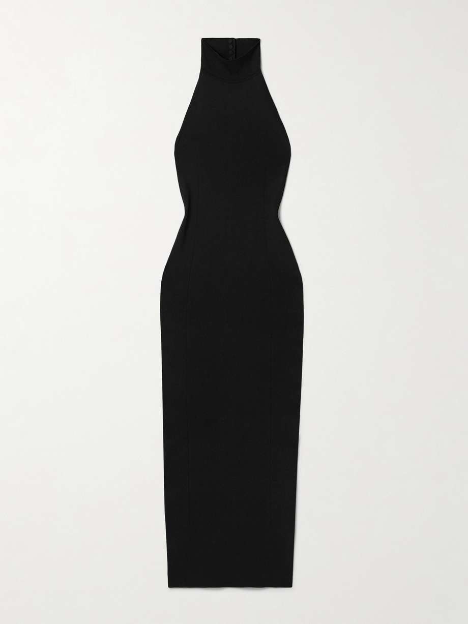 suzanne jersey halterneck midi dress
