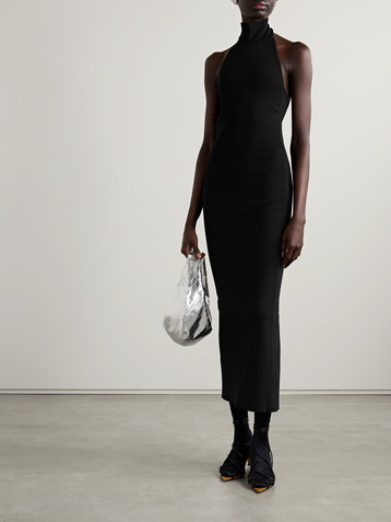 KHAITE Suzanne jersey halterneck midi dress
