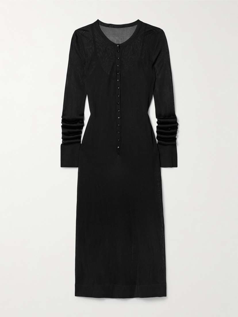 Khaite Shaine Knitted Midi Dress