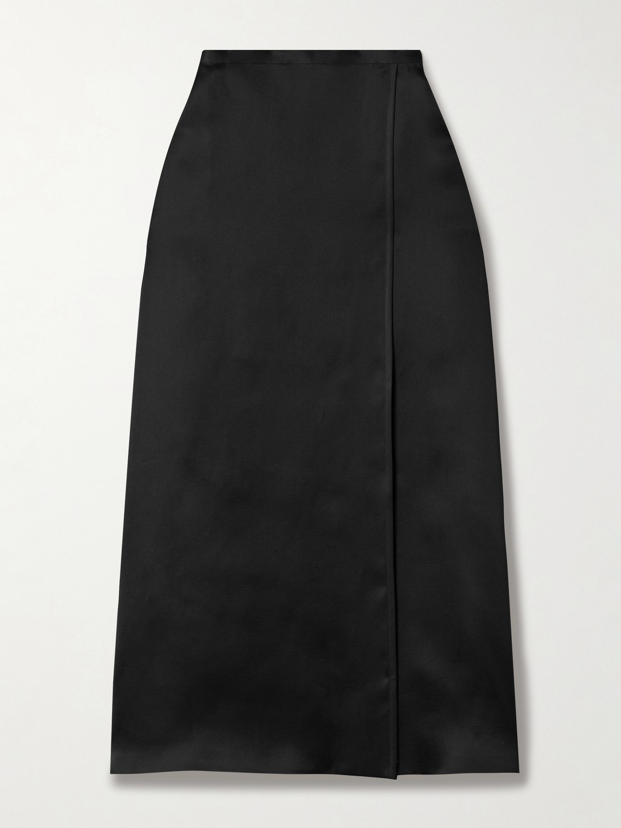 KHAITE - Mila Wrap-effect Silk-gazar Maxi Skirt - Black