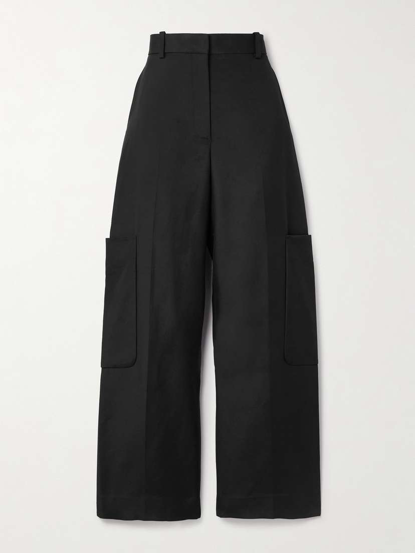 Khaite — Caiton grain de poudre wide-leg pants