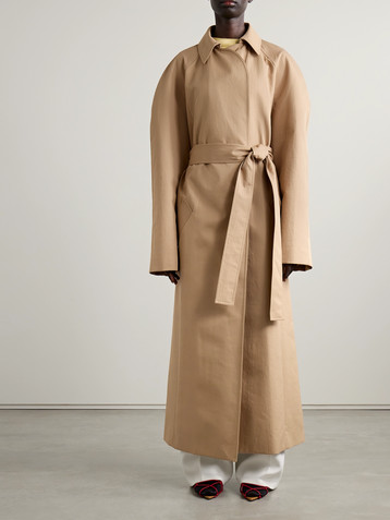KHAITE Roth belted cotton-blend twill coat