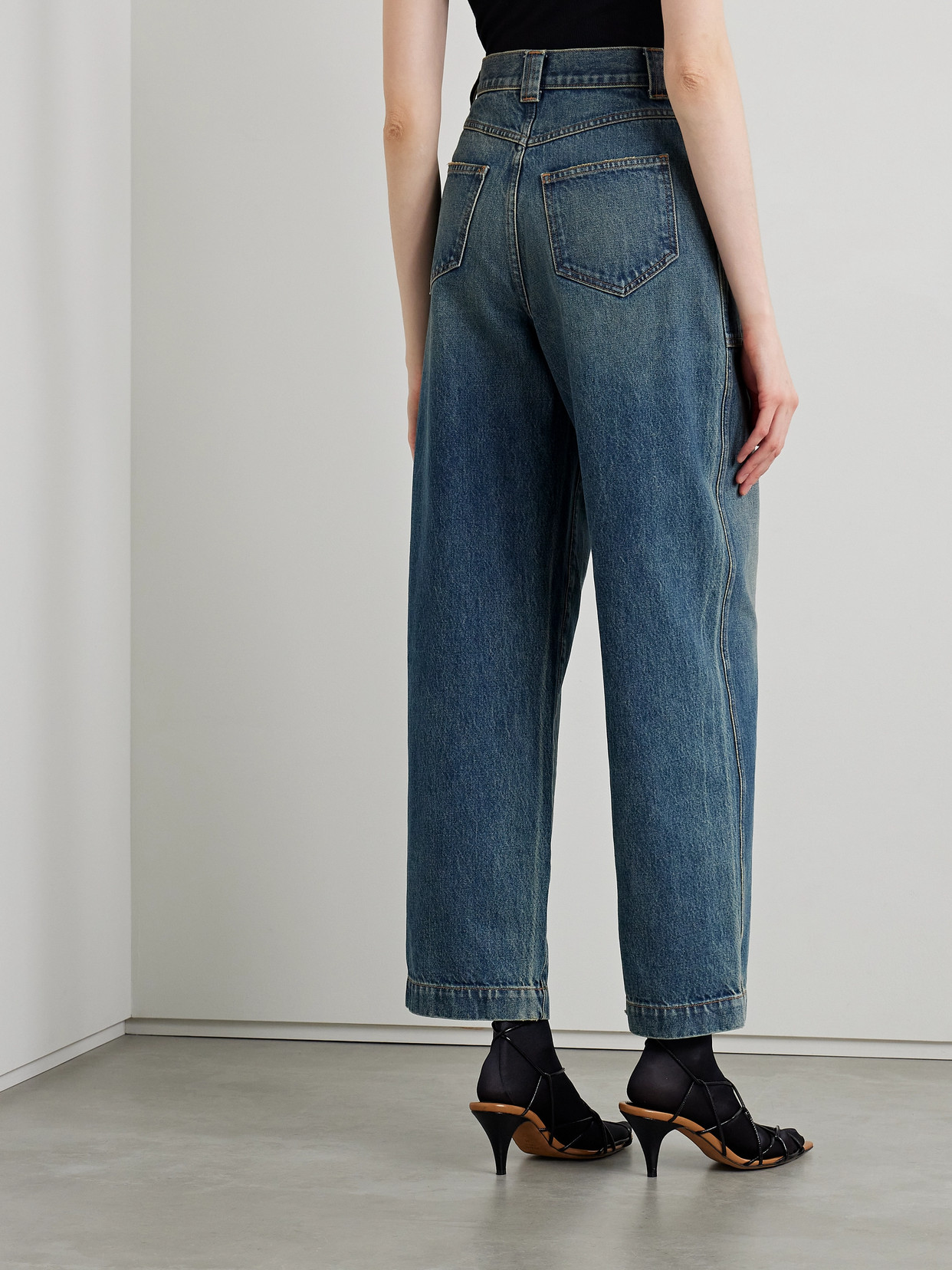 Khaite Hewitt High-rise Straight-leg Jeans In Blue