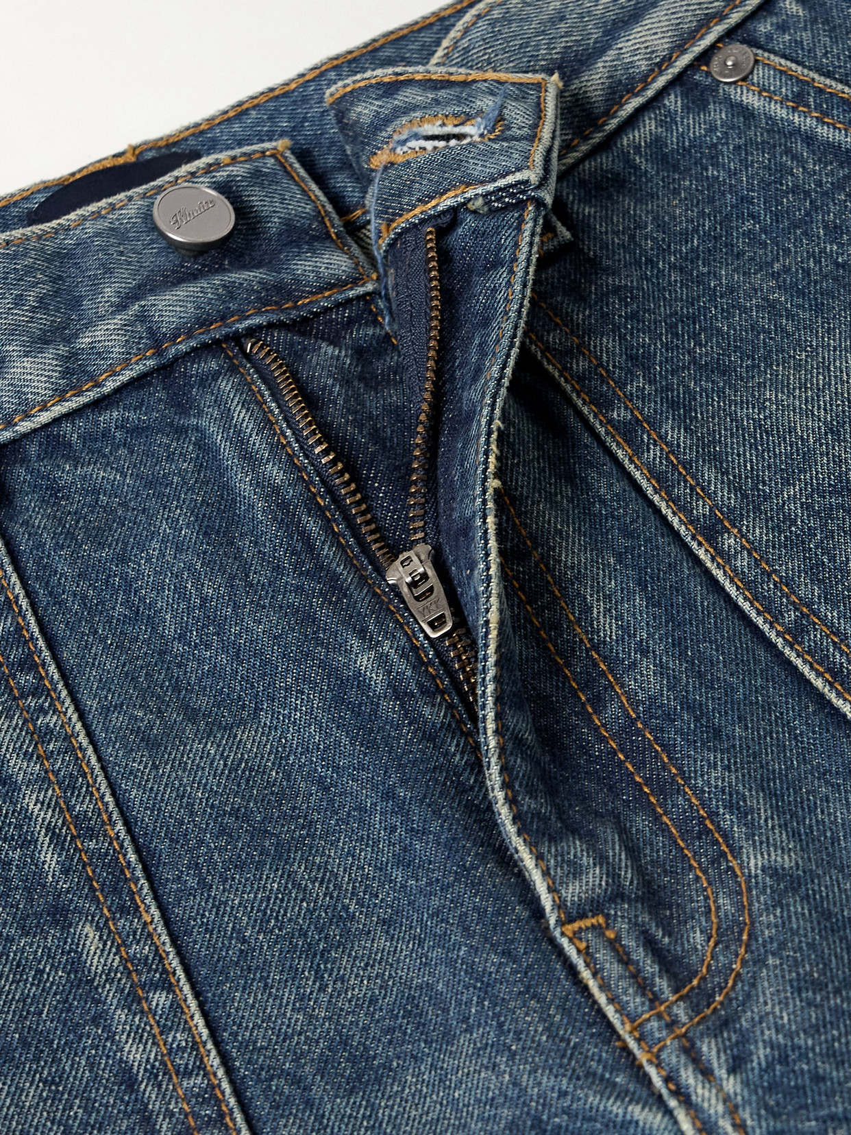 Khaite Hewitt High-rise Straight-leg Jeans In Blue