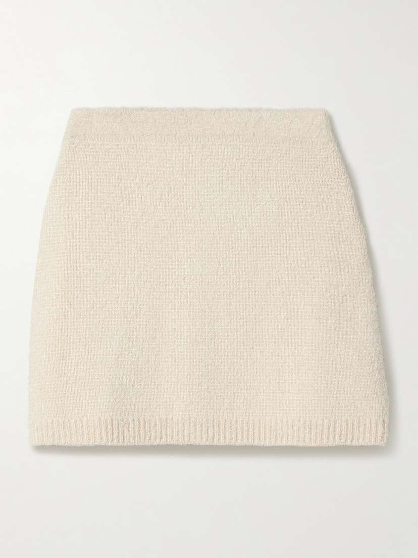 Khaite Darrion Brushed Silk And Cashmere-blend Mini Skirt