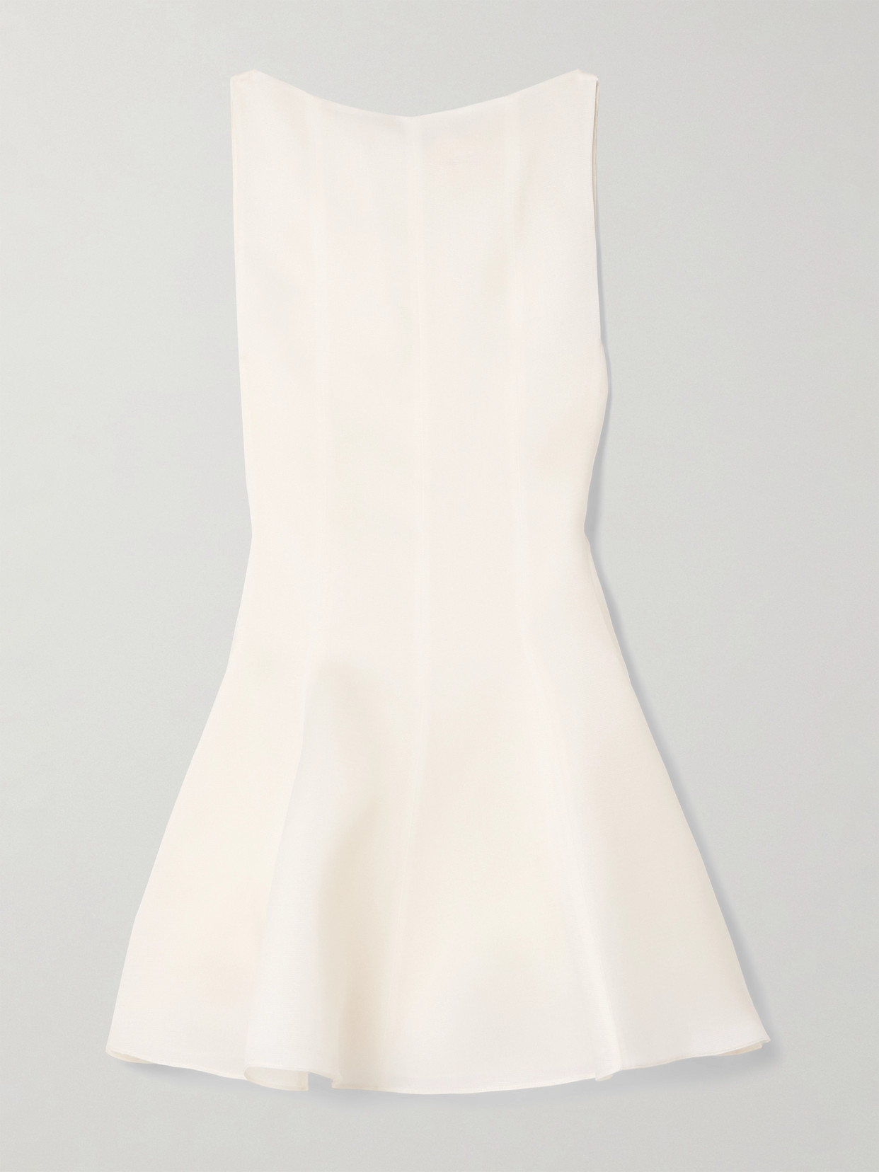 KHAITE - Mags Silk-gazar Mini Dress - Cream
