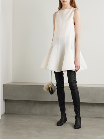 KHAITE Mags silk-gazar mini dress