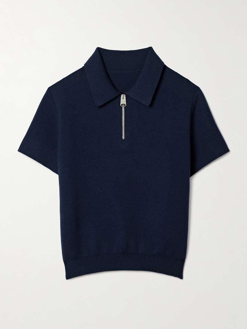 Khaite Gulliame Wool-blend Polo Top