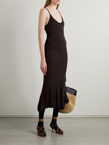 KHAITE Leesal jersey midi dress