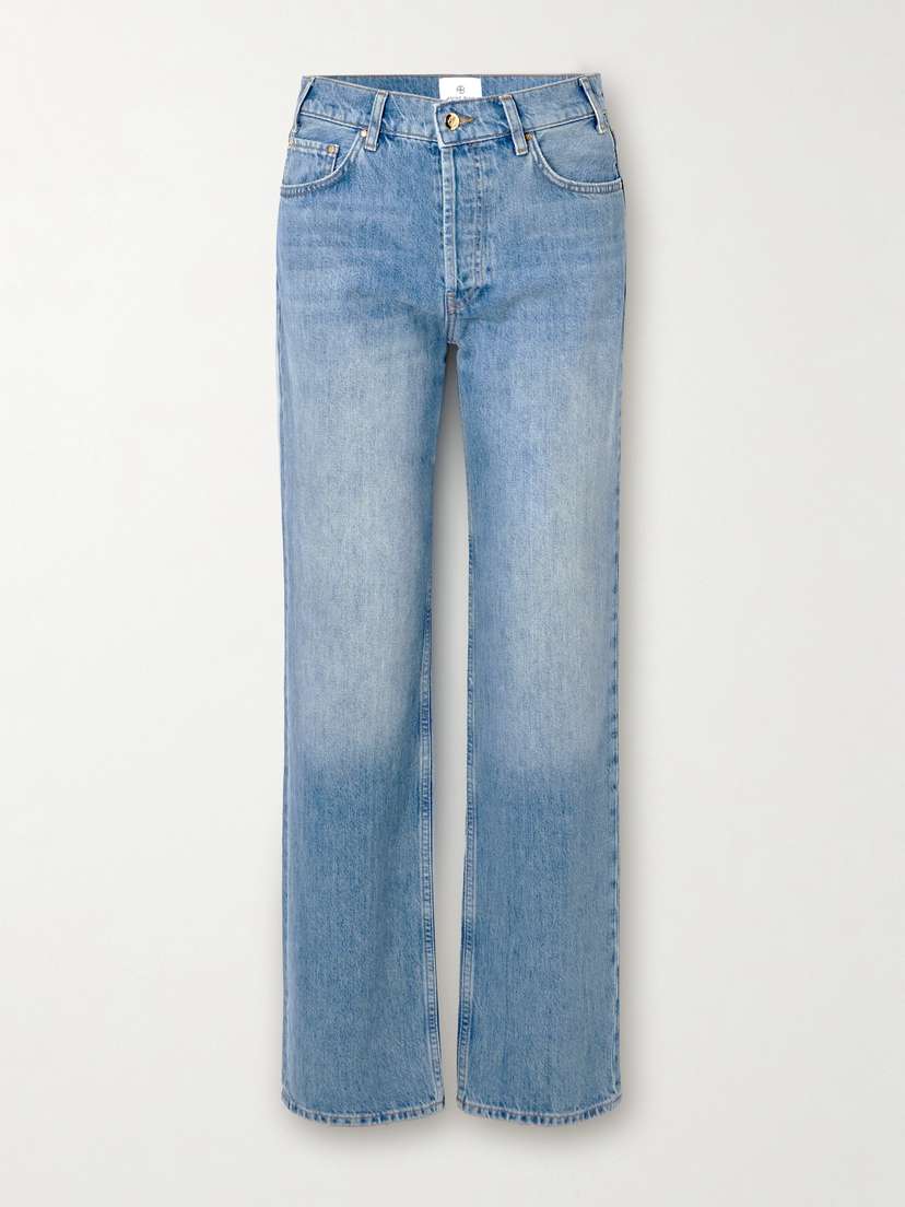 Anine Bing Gavin High-rise Straight-leg Organic Jeans