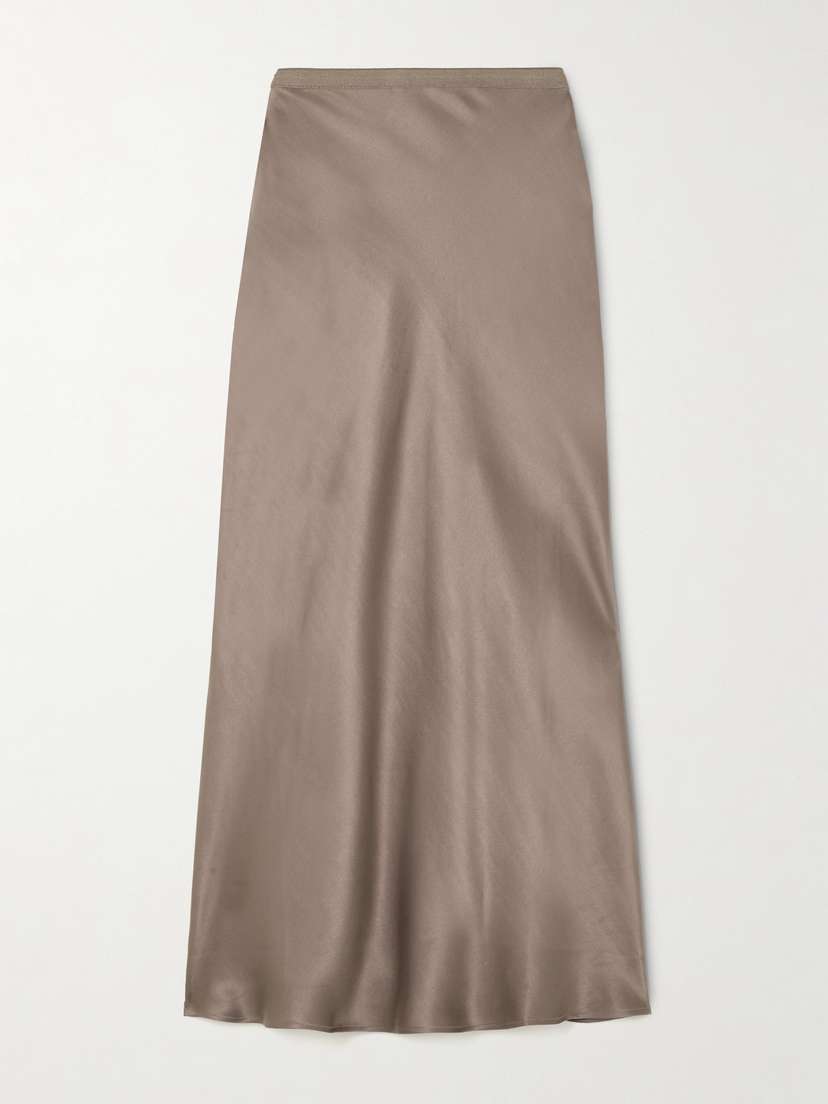 Anine Bing Bar Silk Midi Skirt