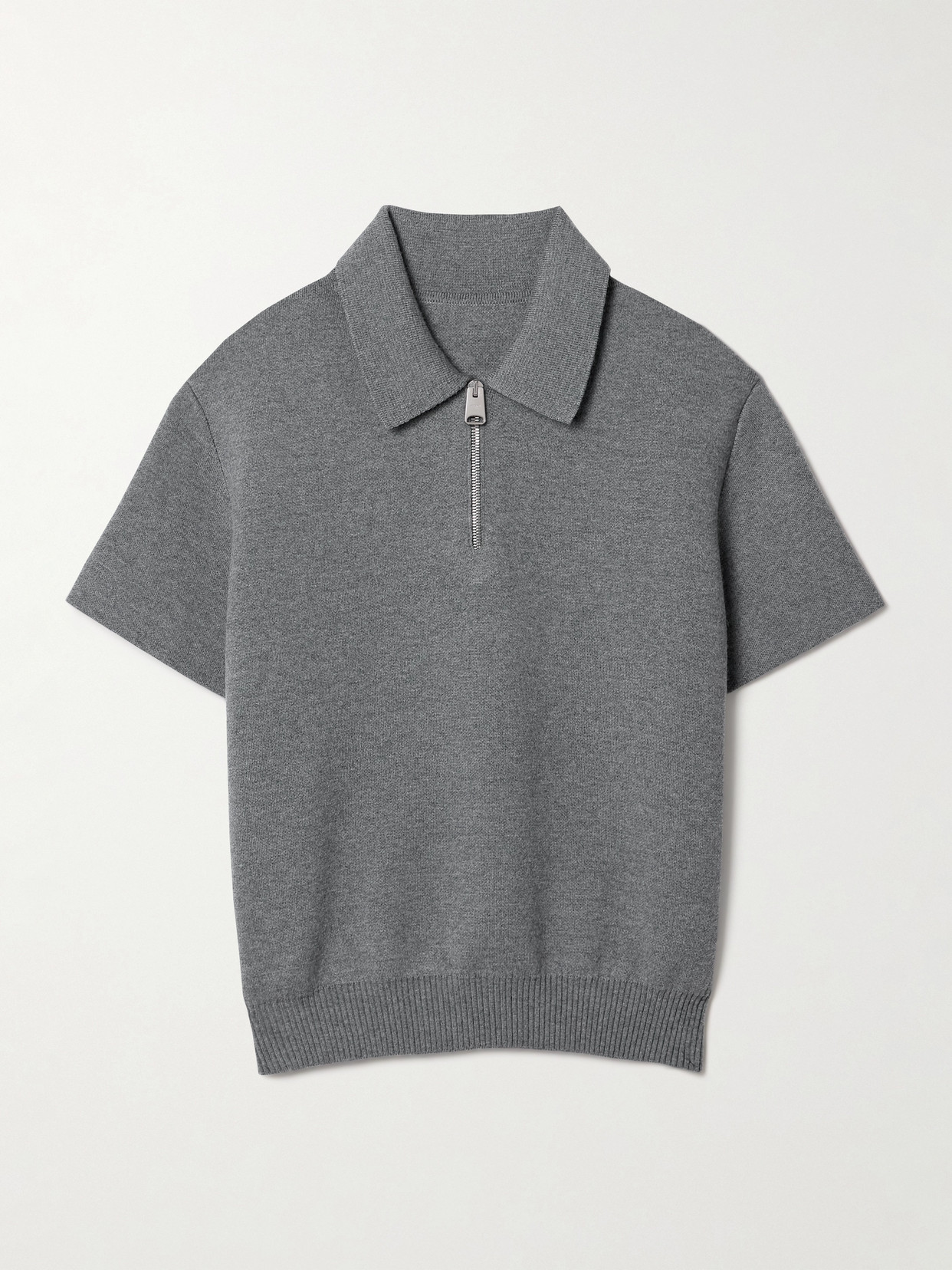KHAITE GULLIAME WOOL-BLEND POLO TOP