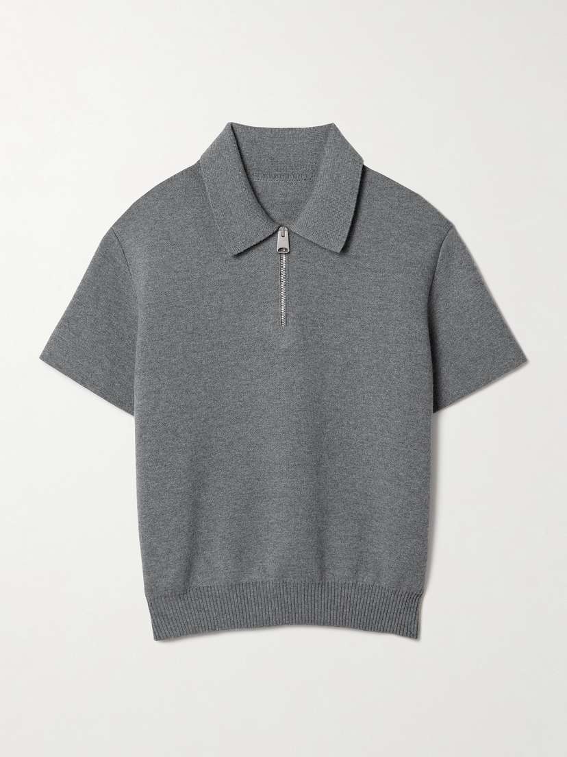Khaite Gulliame Wool-blend Polo Top