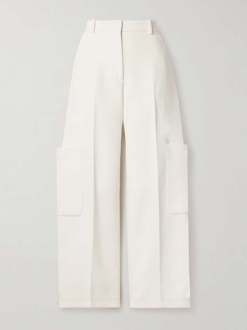 Khaite Caiton Grain De Poudre Wide-leg Pants