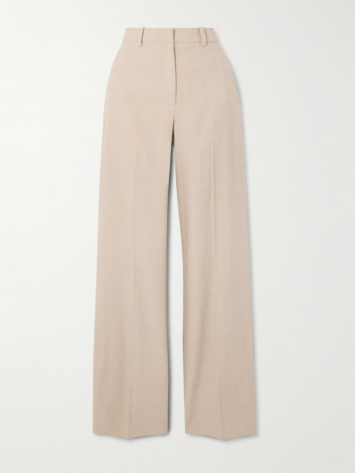 Anine Bing Kline Linen-blend Wide-leg Trousers In Neutrals