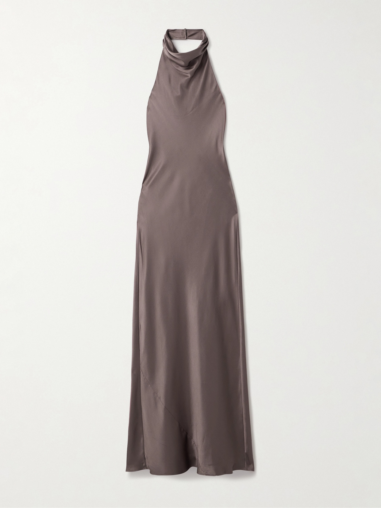 Anine Bing - Eliana Silk-charmeuse Midi Dress - Brown