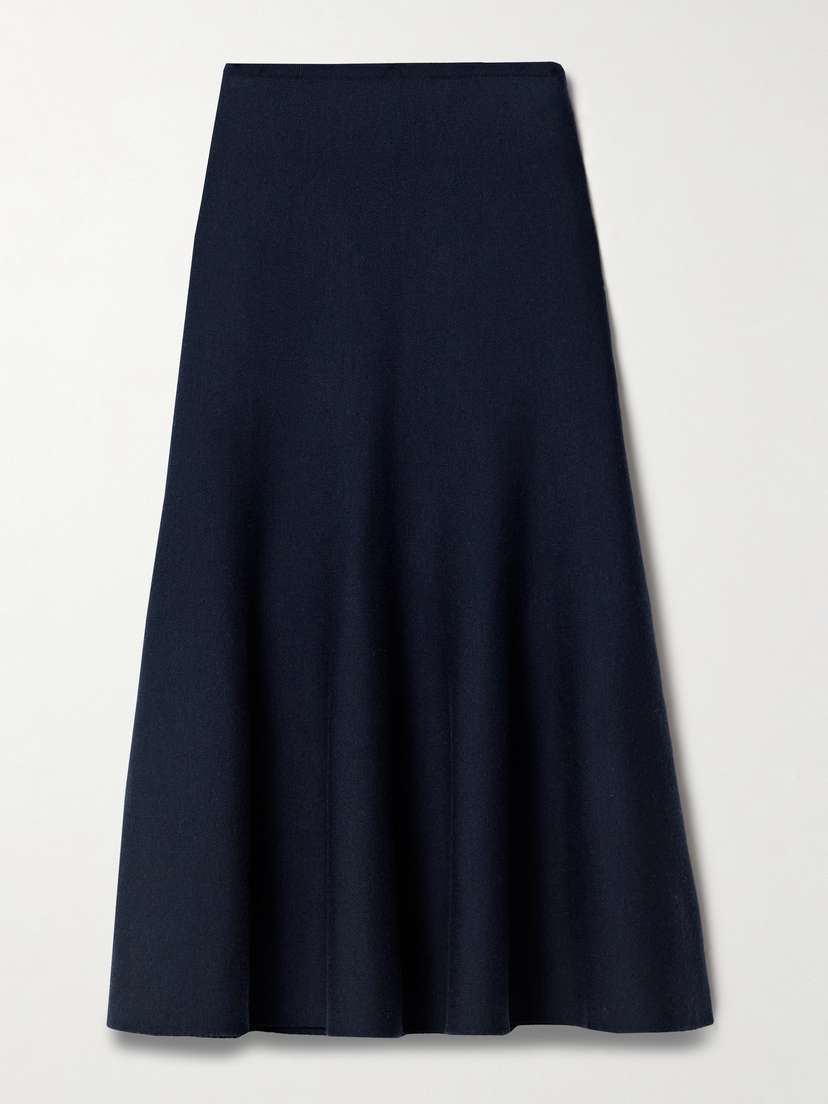 Khaite Odil Wool-blend Midi Skirt