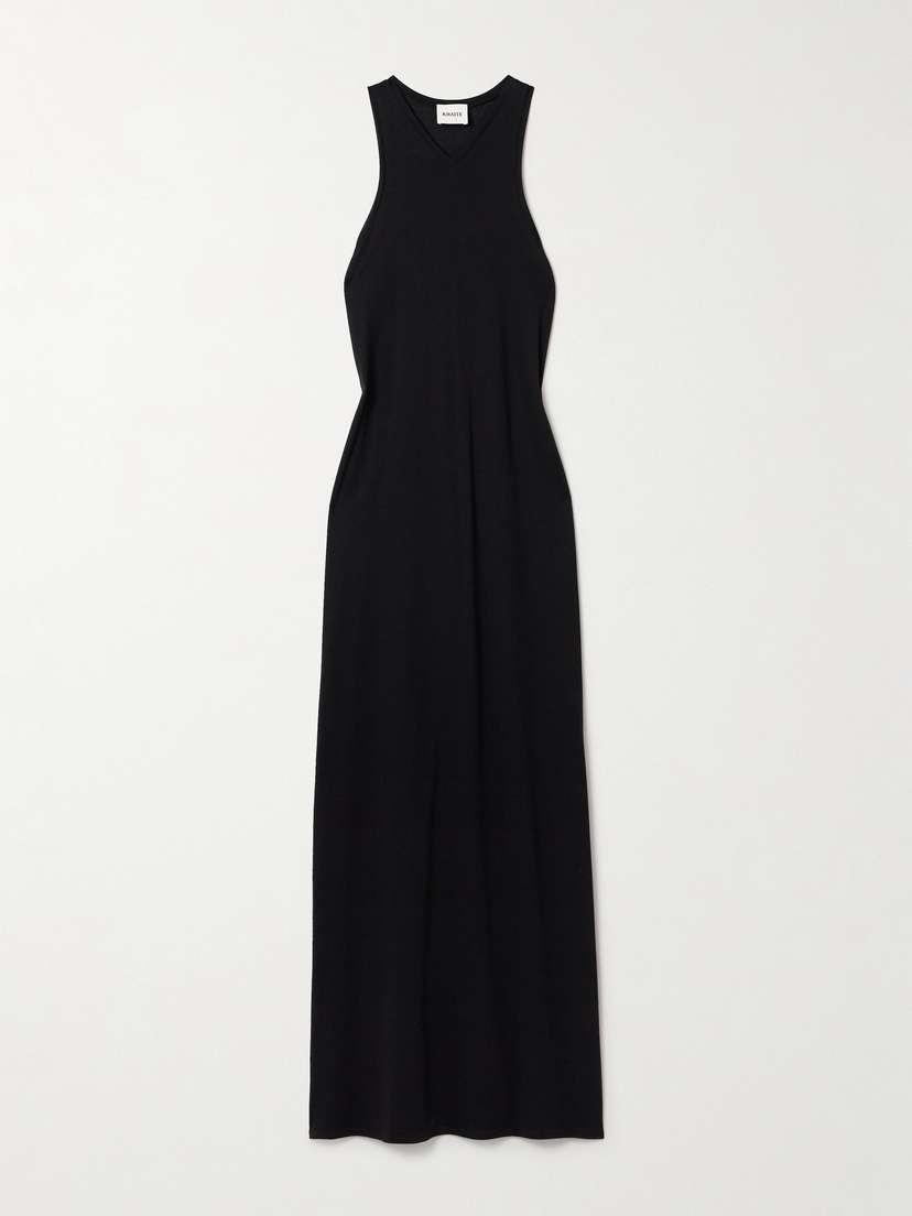 Khaite Vernetta Cotton-blend Jersey Maxi Dress