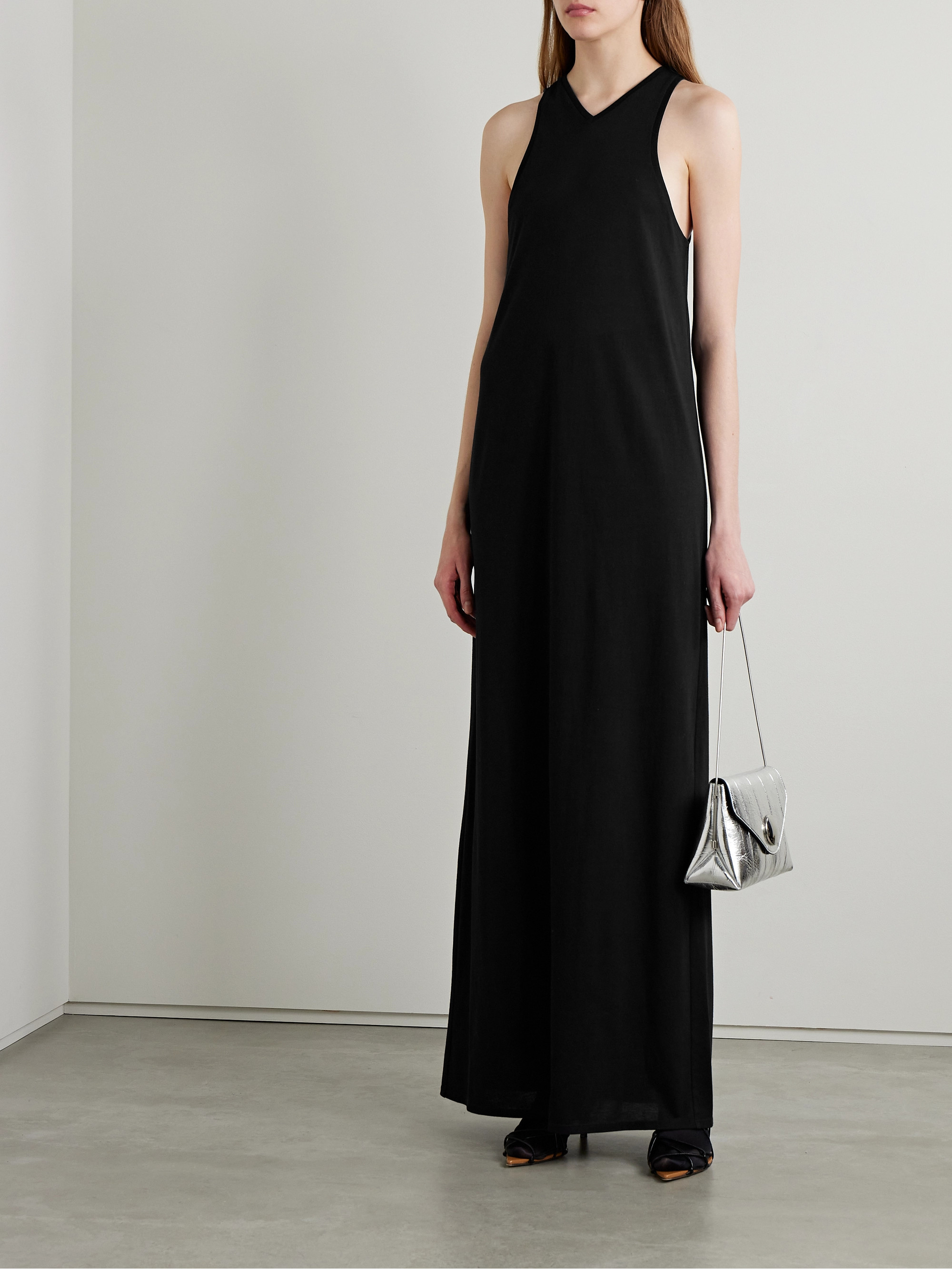 KHAITE Vernetta cotton-blend jersey maxi dress