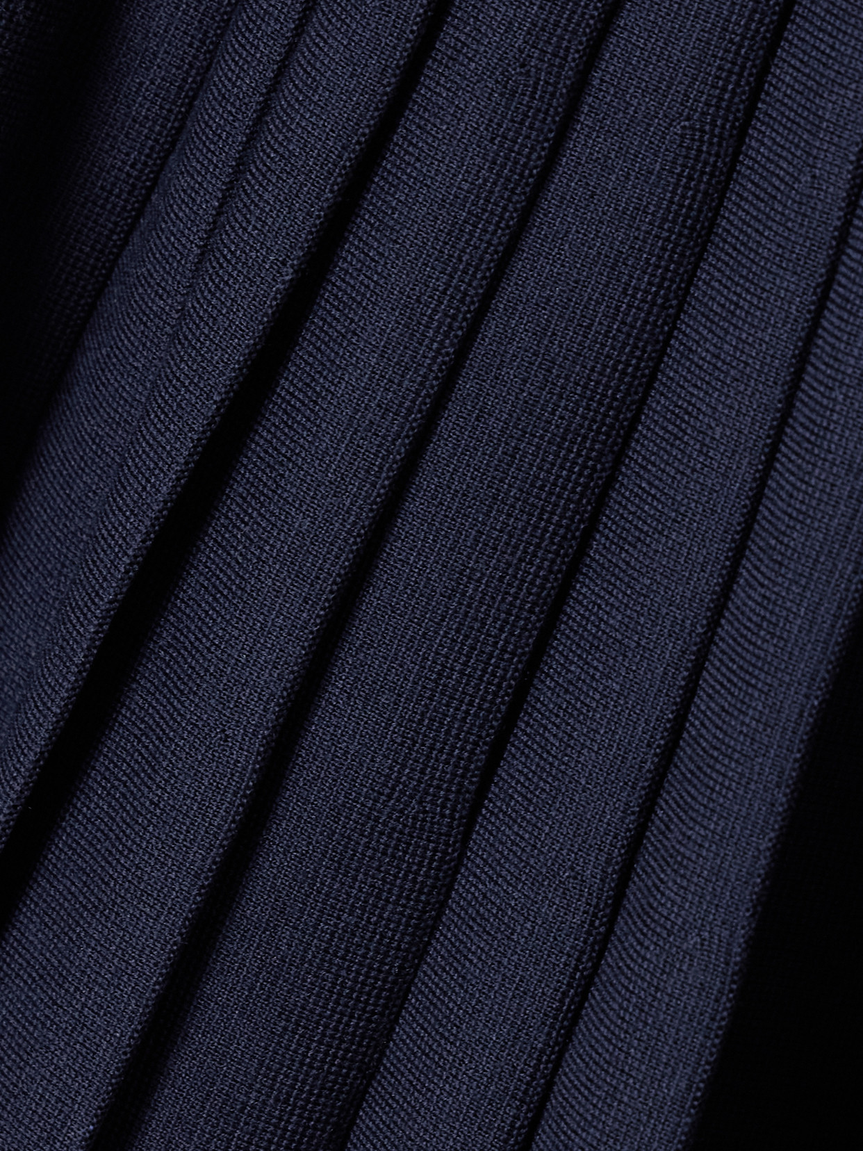 Khaite Elio Pleated Knit Merino Wool Midi Dress In Sterling