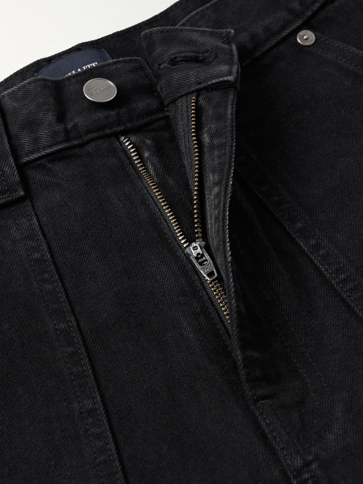 Shop Khaite Hewitt High-rise Straight-leg Jeans In Black