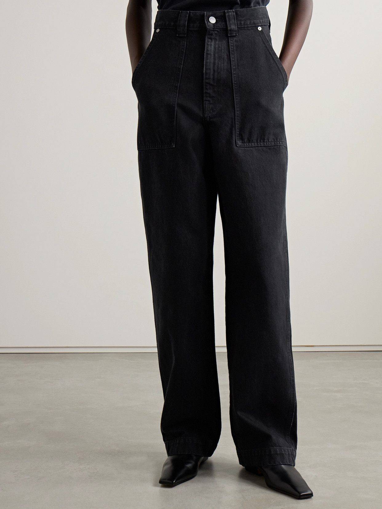 KHAITE HEWITT HIGH-RISE STRAIGHT-LEG JEANS