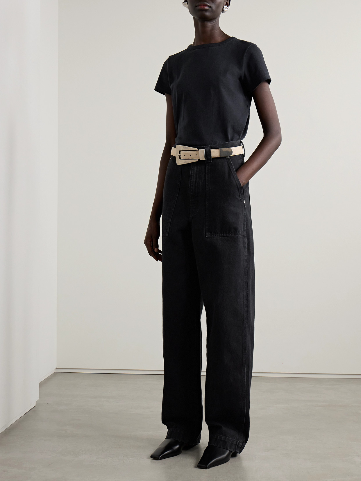 KHAITE HEWITT HIGH-RISE STRAIGHT-LEG JEANS
