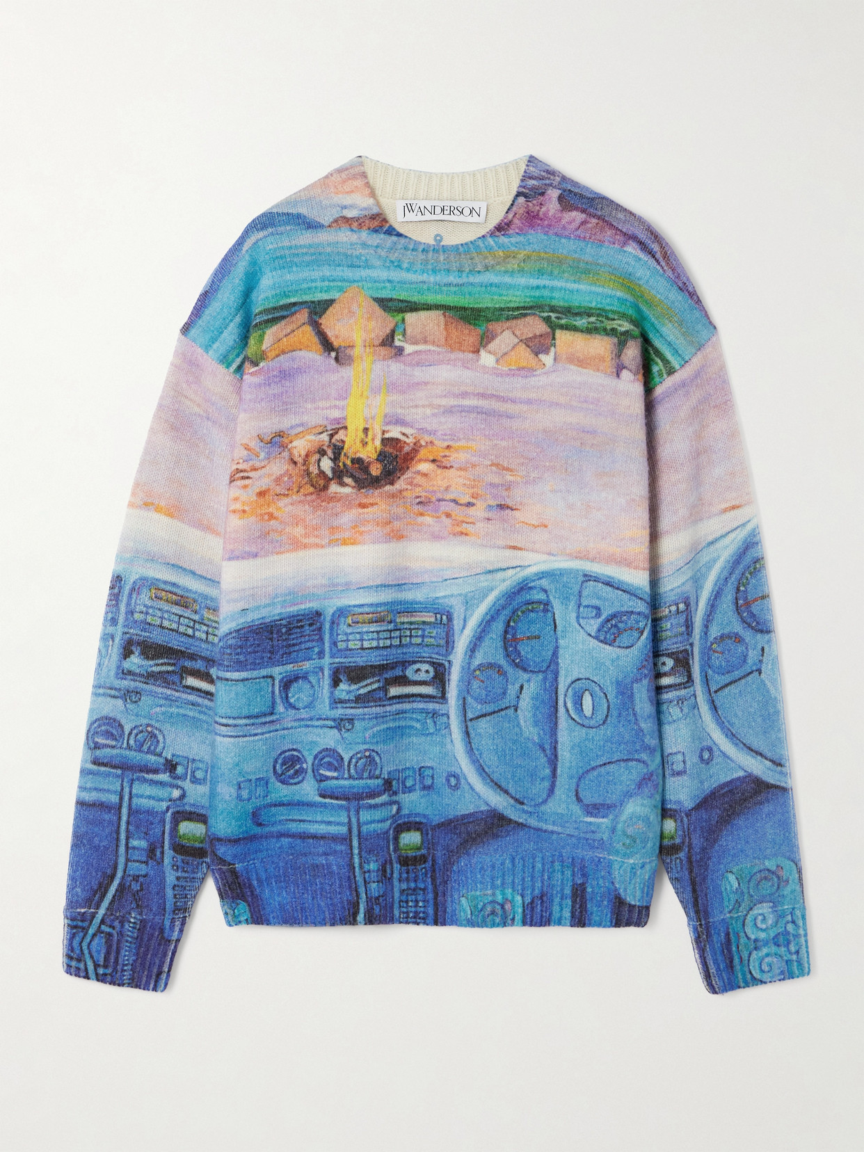 JW Anderson - Oversized Printed Wool-blend Sweater - Multi