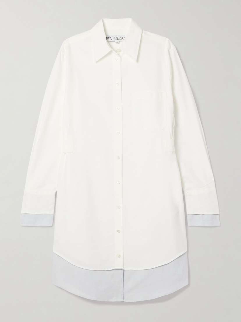 JW Anderson Layered Cotton Midi Shirt Dress