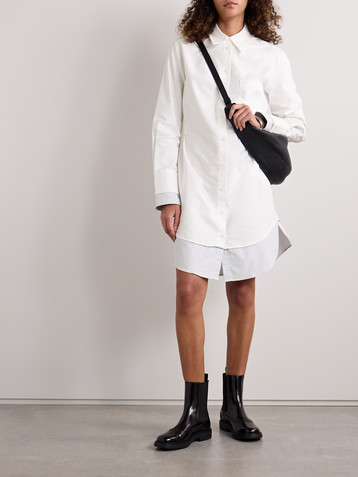 Jw Anderson Layered cotton midi shirt dress