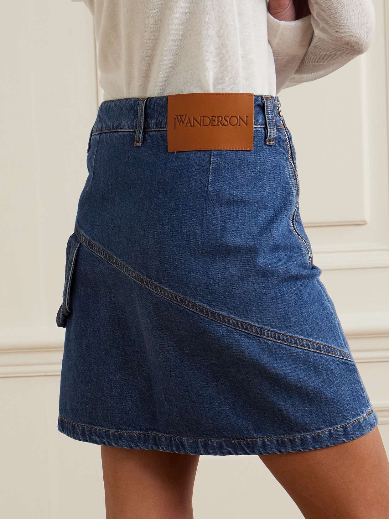 Jw Anderson J. W. Anderson Twisted Mini Skirt In Blue