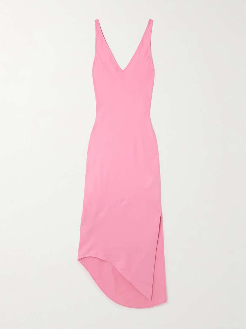 JW Anderson Asymmetric Satin Maxi Dress