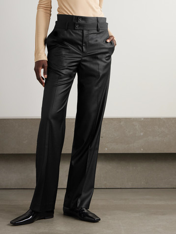 BETTTER Wool-blend straight-leg pants