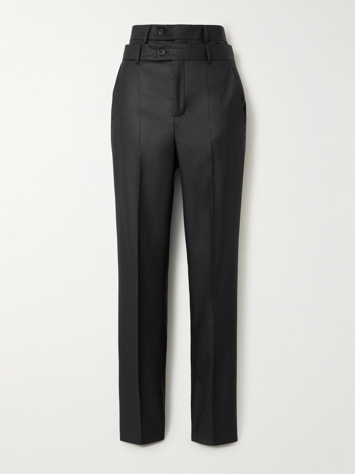 BETTTER - Wool-blend Straight-leg Pants - Black