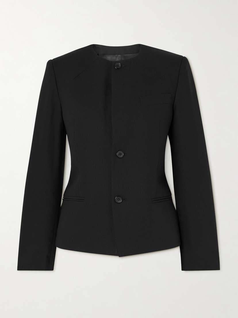 BETTTER Cropped Grain De Poudre Wool Blazer