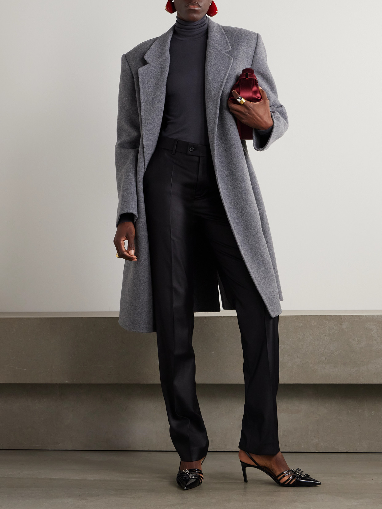 Bettter Stretch Wool And Lycra®-blend Slim-leg Pants In Black