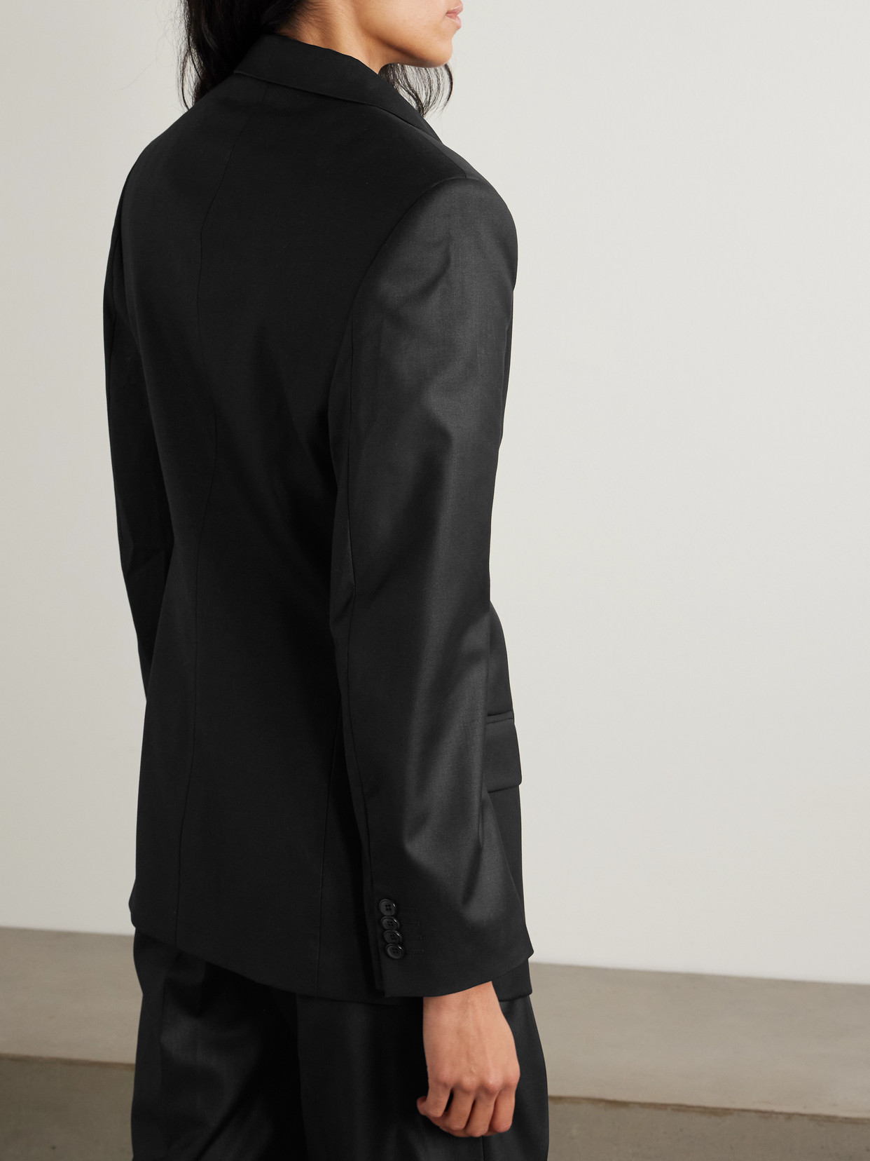 Bettter Hourglass Stretch Wool And Lycra®-blend Blazer In Black