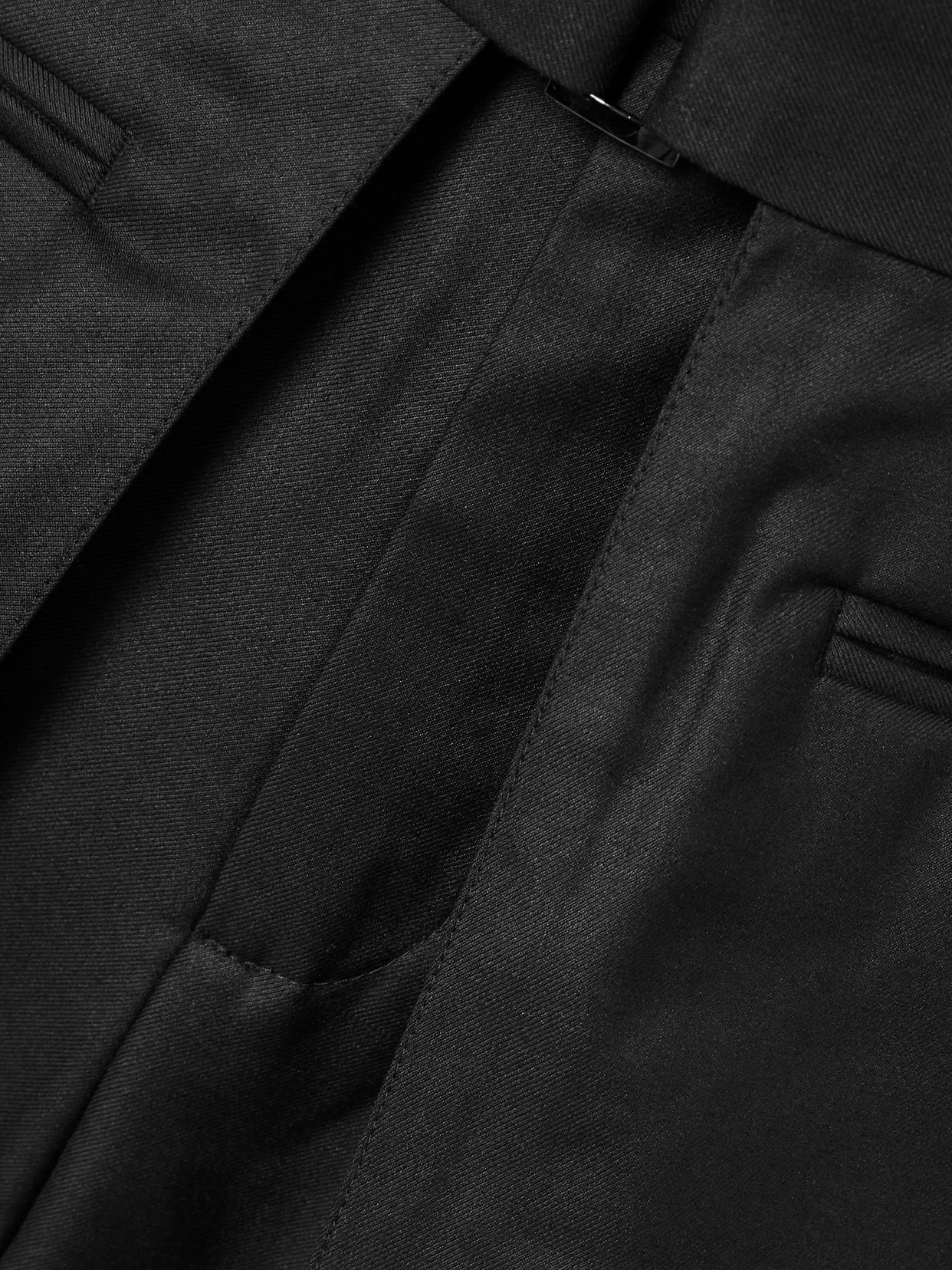 Bettter Symmetrical Layered Wool-blend Wide-leg Pants In Blue