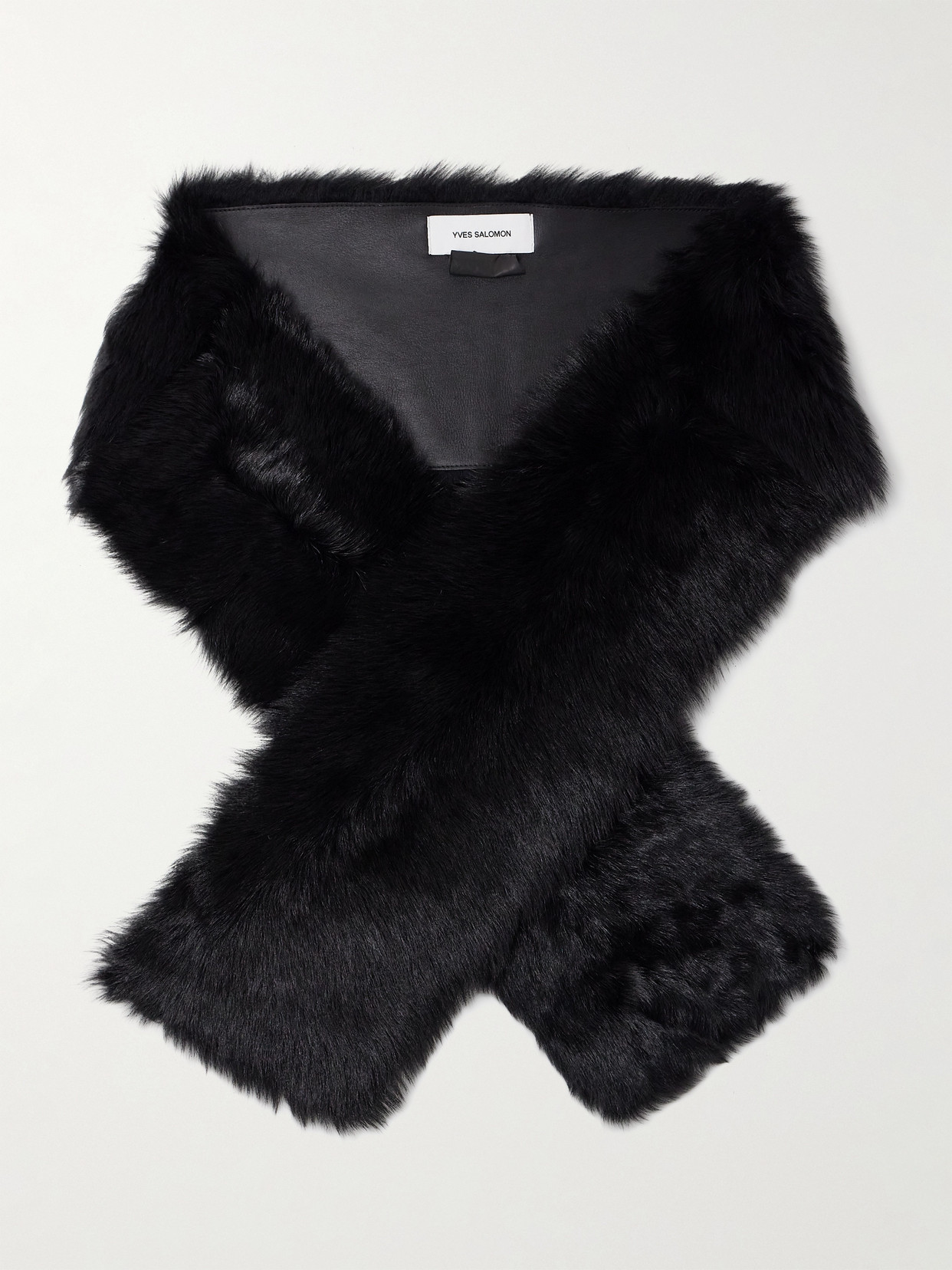 Yves Salomon - Shearling Scarf - Black