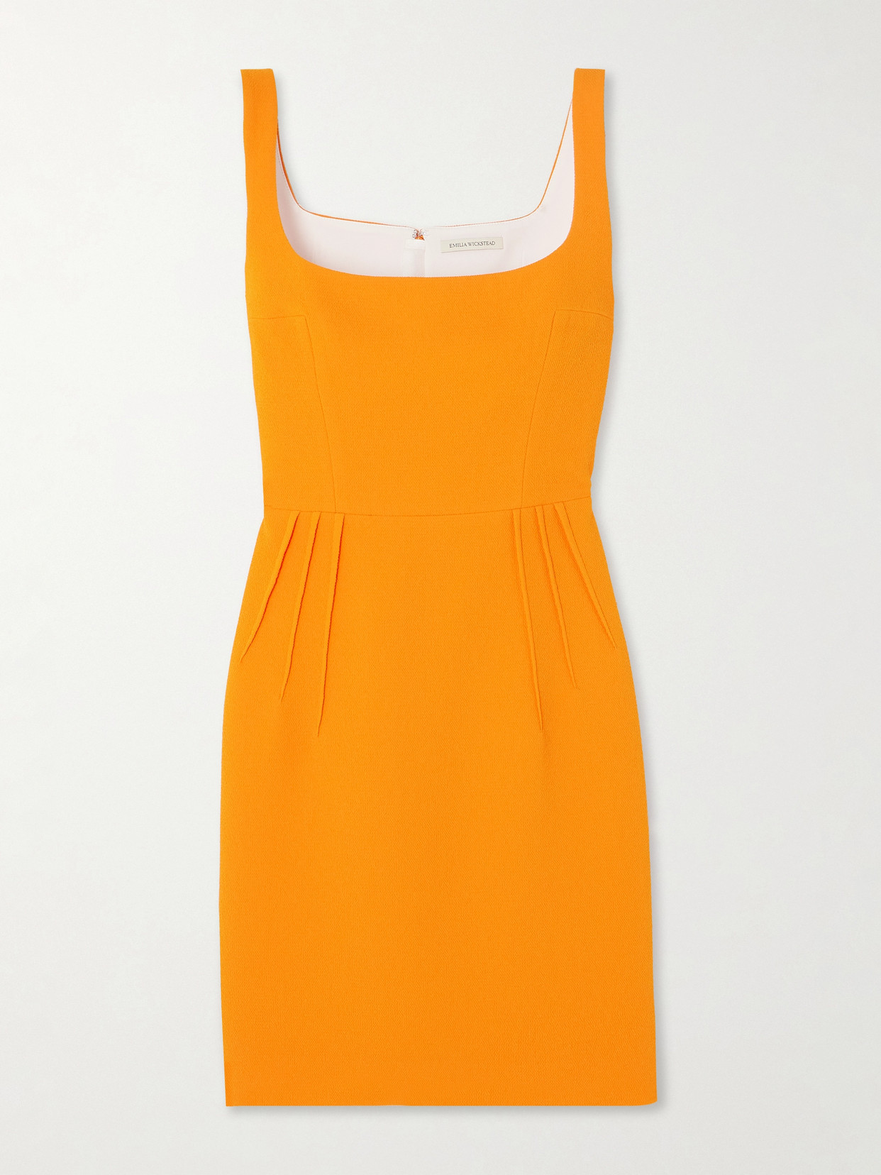 Emilia Wickstead - Salma Hammered-crepe Dress - Orange