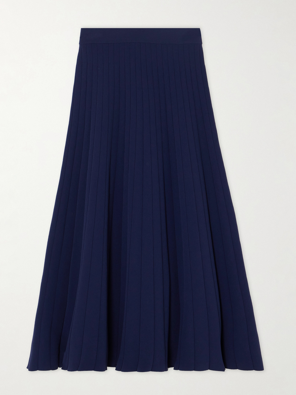 Emilia Wickstead - Delphi Ribbed-ponte Midi Skirt - Blue