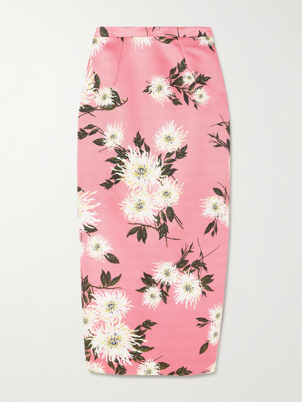 Emilia Wickstead - Floral-print Faille Midi Skirt - Pink